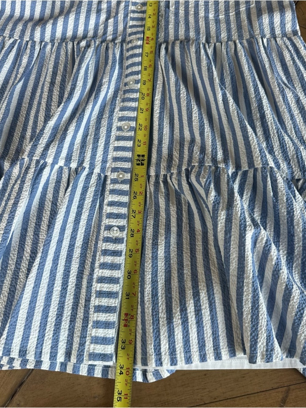 Veronica Beard Trisha Stripe Cotton Shirtdress Lined Mini Dress Summer Womens L - Picture 4 of 9